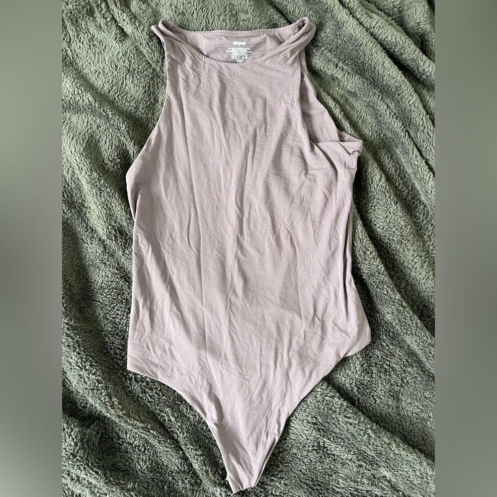 Skims Fits Everybody High Neck Body Suit in Plum Size M